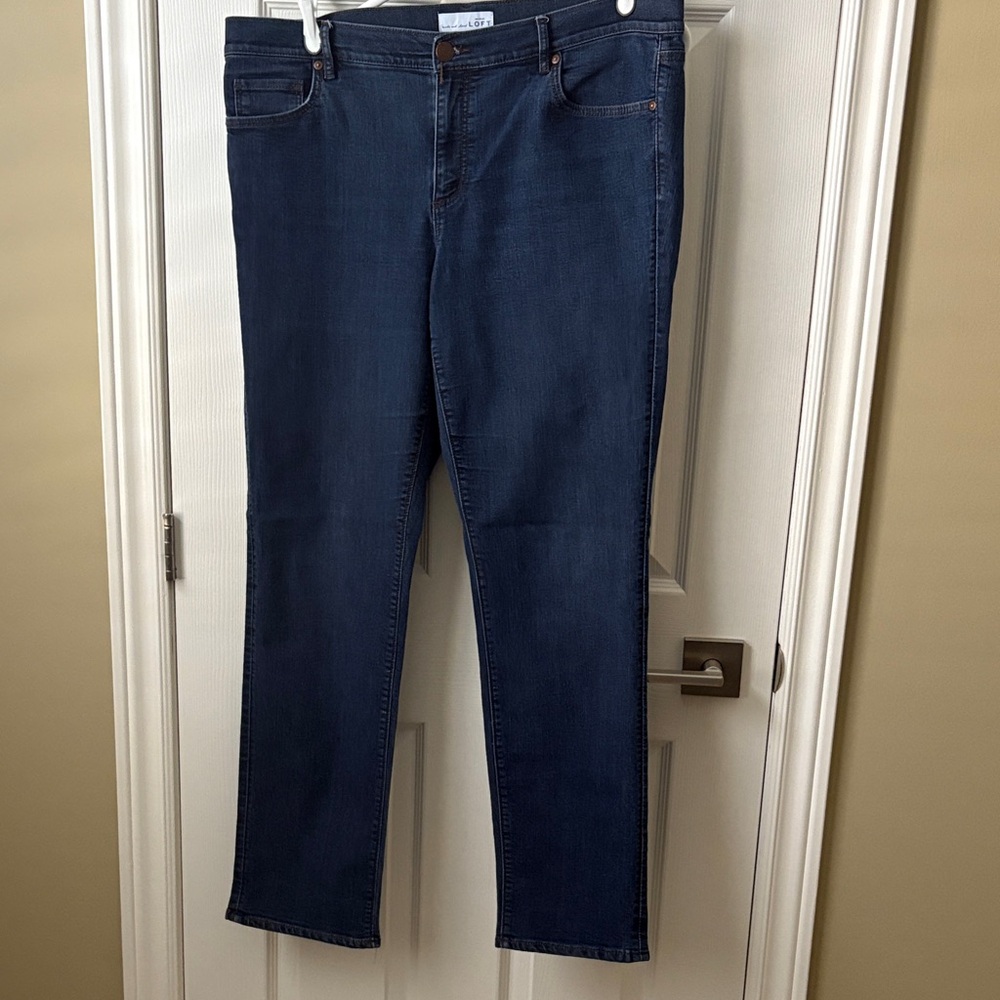 LOFT Dark Blue Straight Leg Jeans